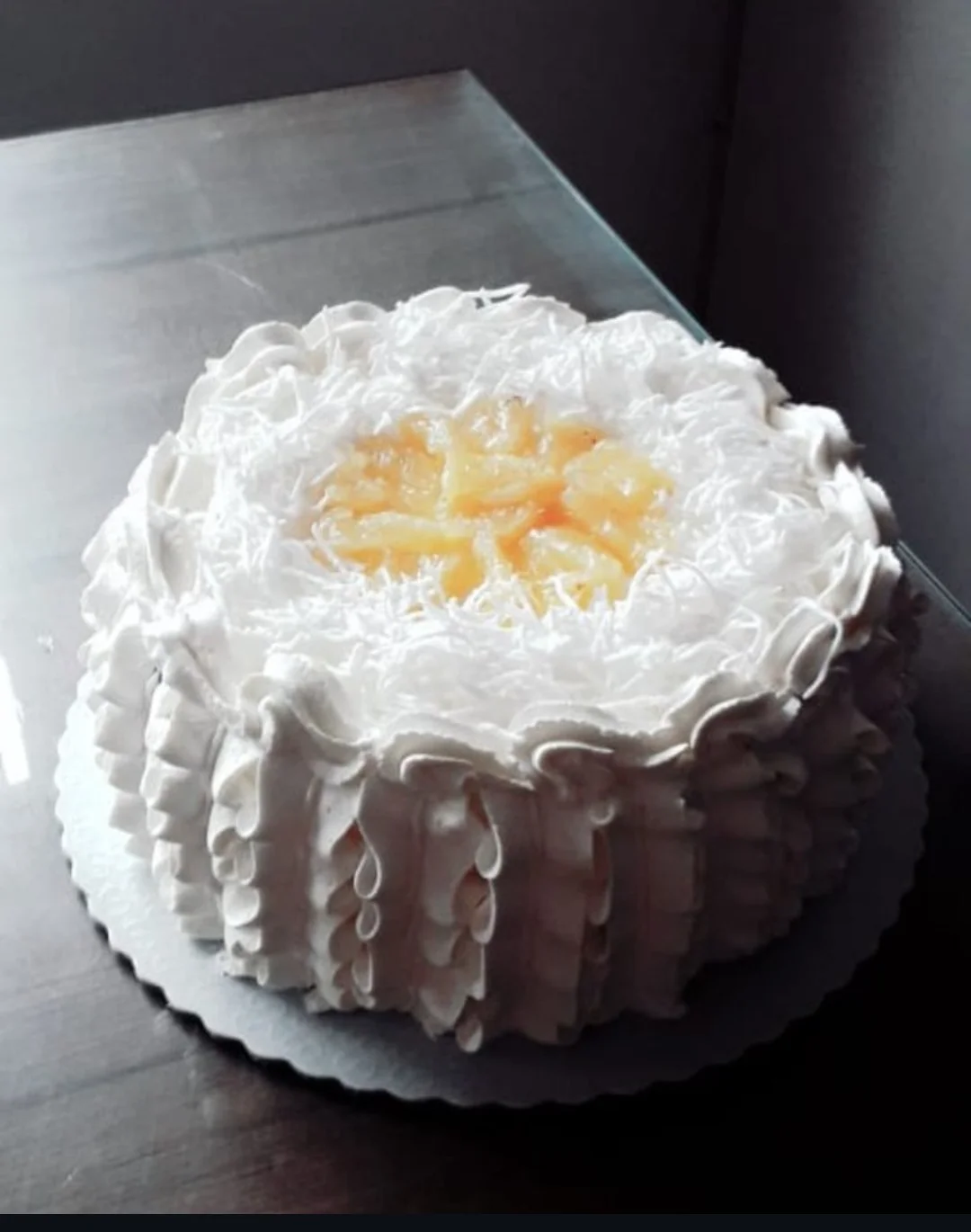 Bolo de abacaxi com coco