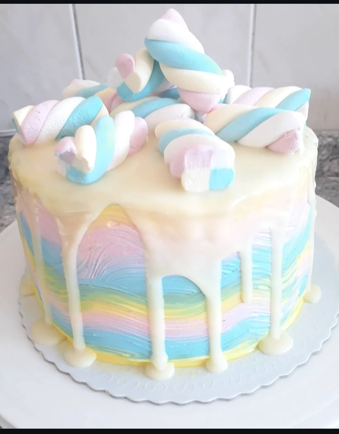 Bolo com marshmallow